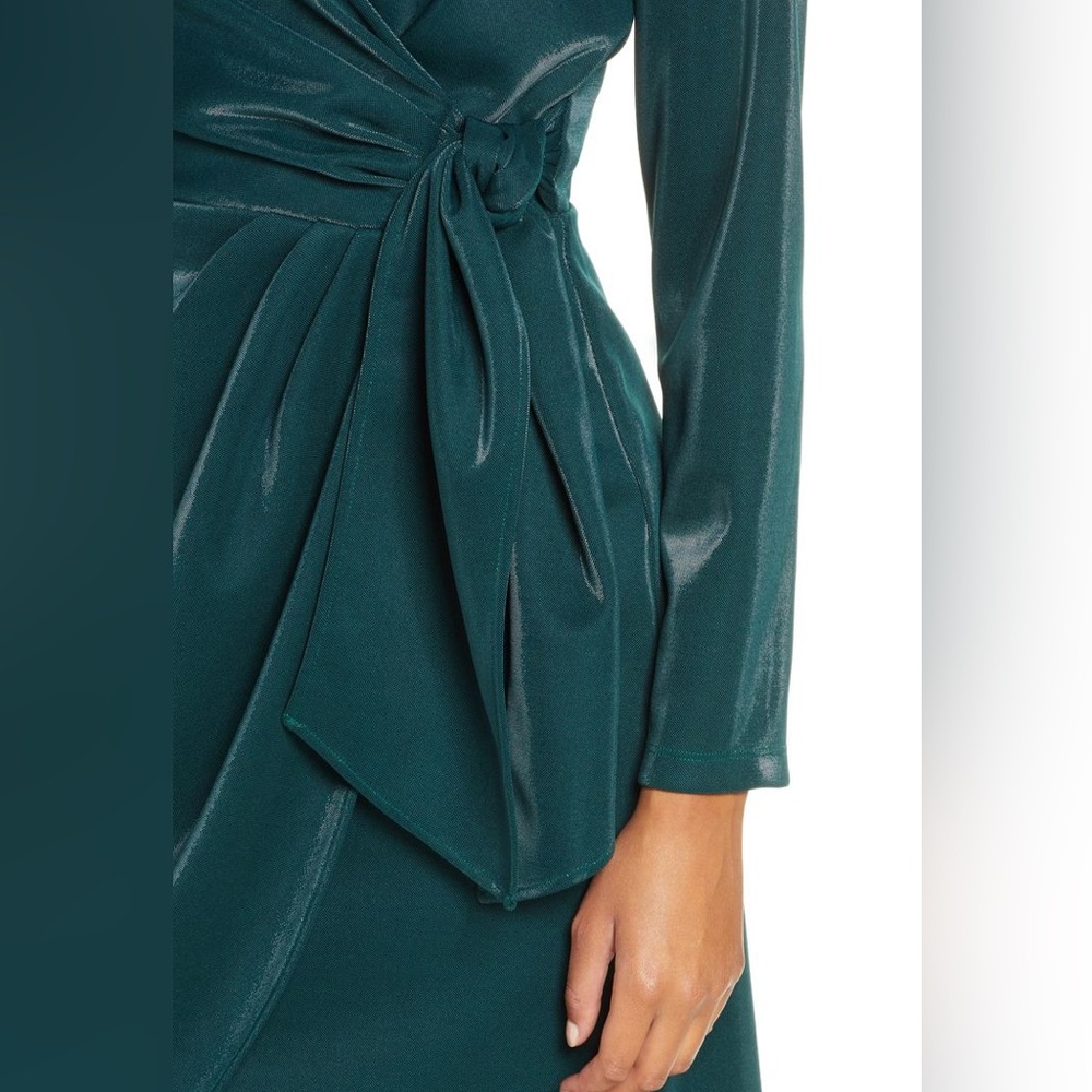 Gorgeous Liquid Jersey Long Sleeve Faux Wrap - Picture 2 of 7